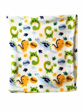 2019 Cutie Pie Dinosaur Dino Footprint Roar Security Lovey Blanket 34" X 35"